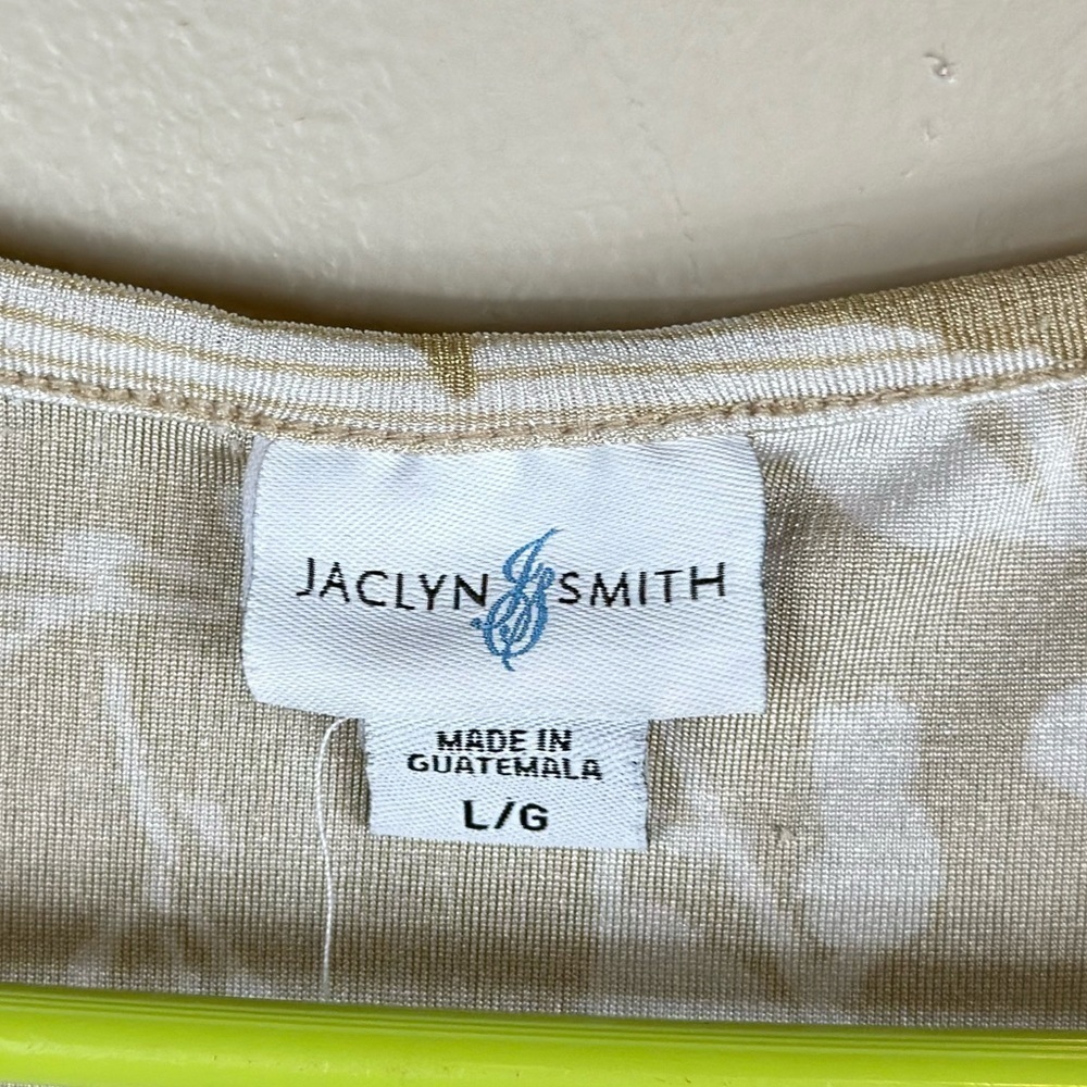 Jaclyn smith large 20-1/2 p2p 25” length preowned no flaws brown / white - Picture 6 of 6